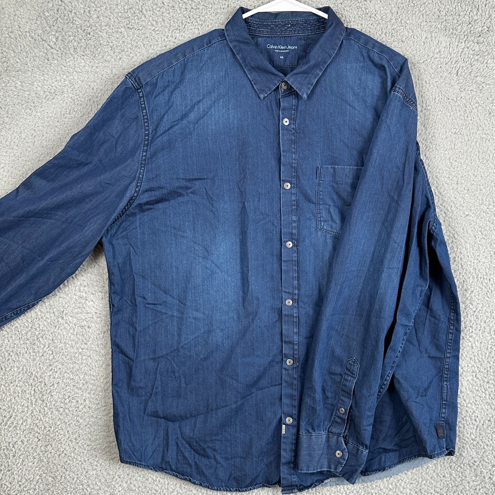 Calvin Klein Blue Casual Button Down Shirt